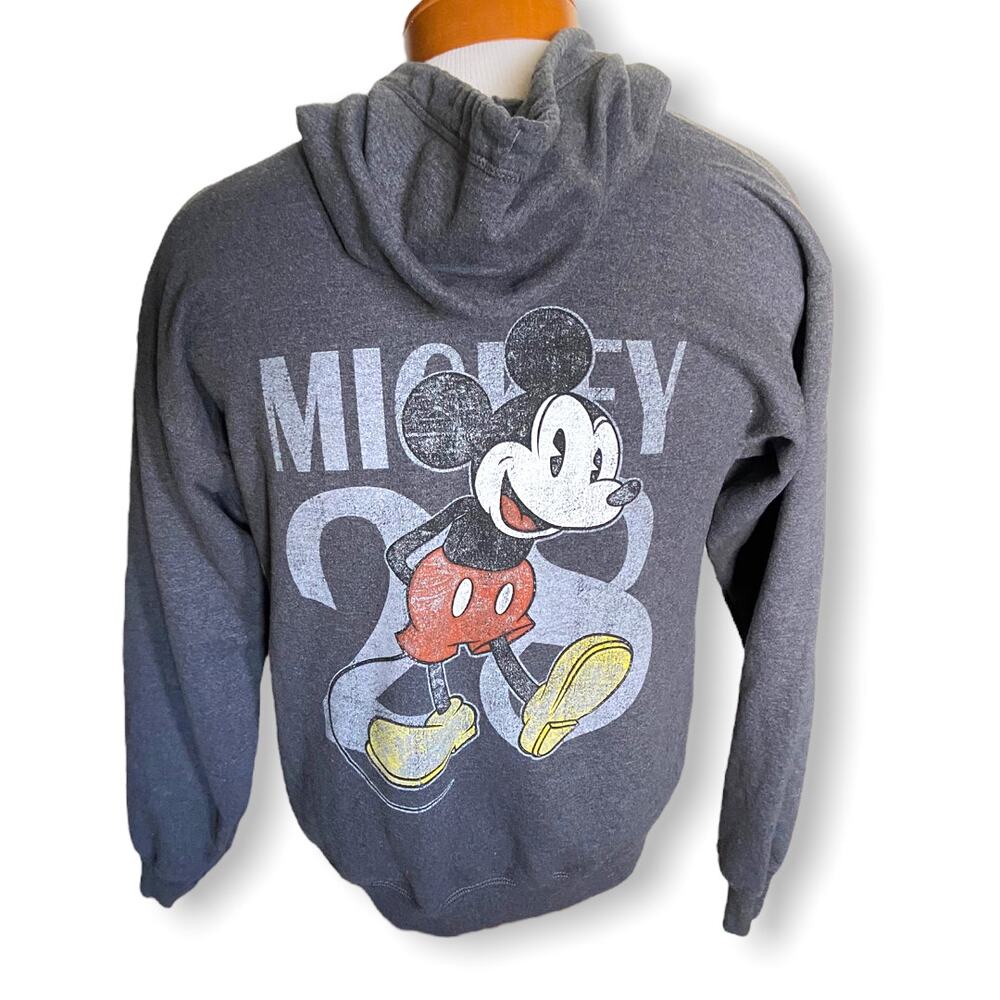 Disney Parks Unisex Hoodieβ Size Medium Gray Original Mickey Cartoon Sweatshirt